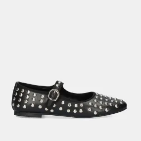 BALLERINES AVEC CLOUS M14-03 NOIR