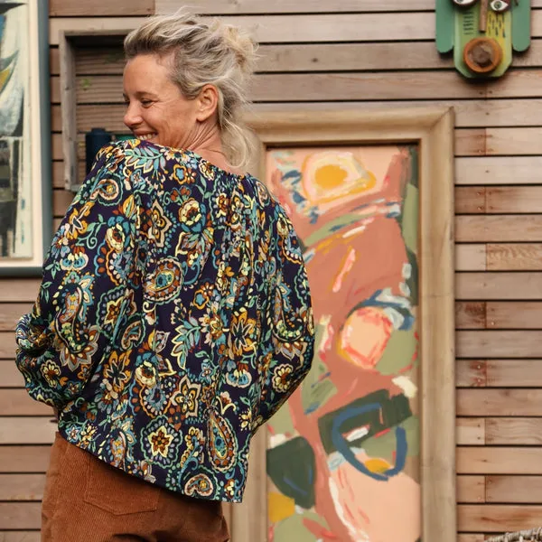 Blouse Séraphine - viscose  imprimé fleurs de Céret