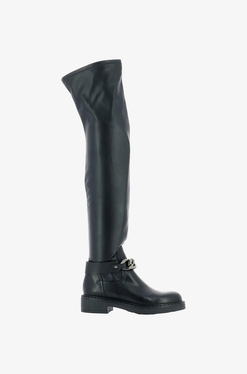 Bottes-chaussette hautes et bride à chaîne Kora