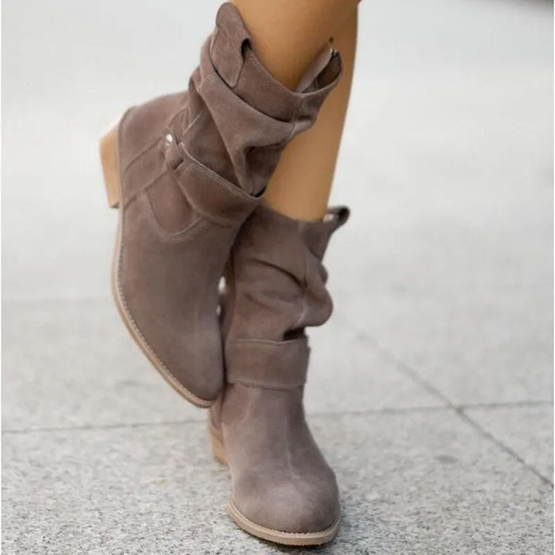Bottes d'hiver mi-hautes avec talon - pour femmes - Fogella - légance et chaleur - Confort quotidien