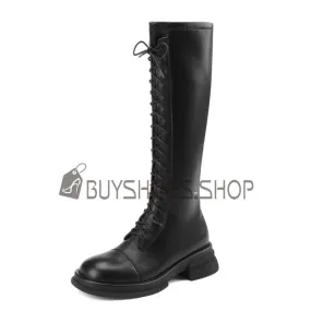 Bottes Haute Femme Femme Plate D Équitation Confort Vintage Fourrées Vernis