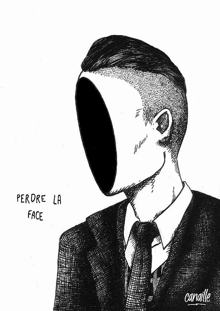 Canaille Illustration - Affiche Perdre la face
