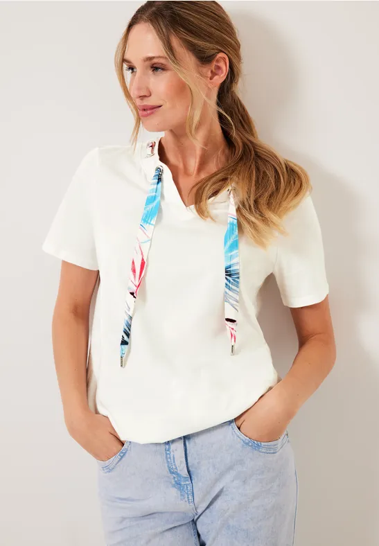 CECIL T-shirt avec cordon coulissant imprimé 