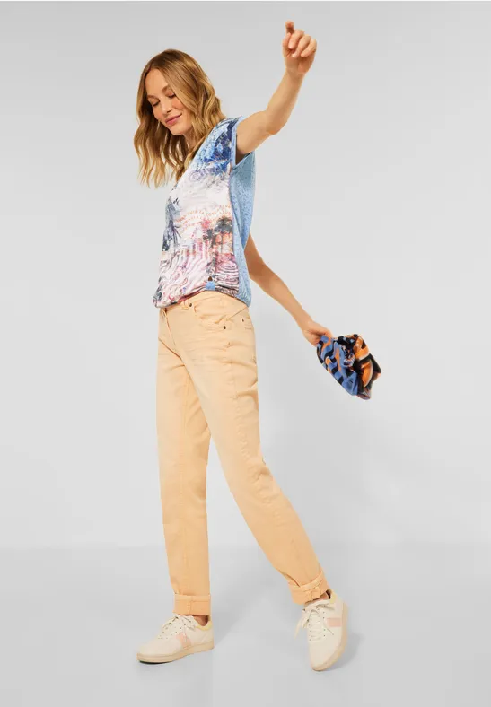 CECIL T-shirt imprimé avec nœud décoratif 