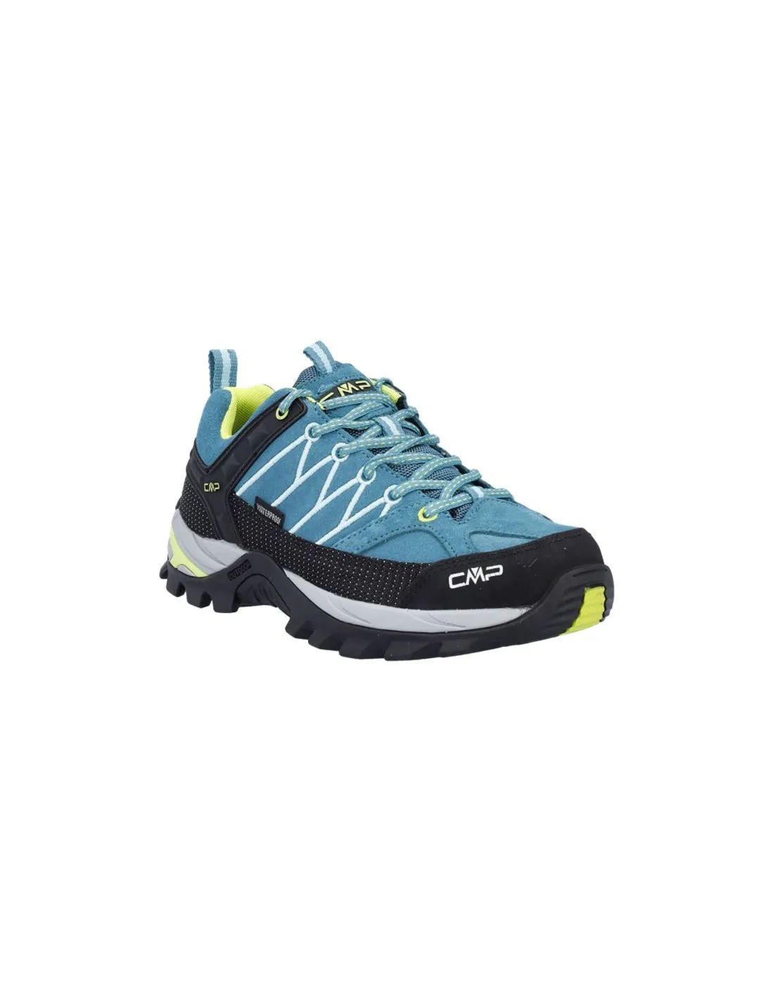 Chaussures Montagne CMP Trekking Femme de Rigel Low Wmn Shoes Wp Teal-Acid