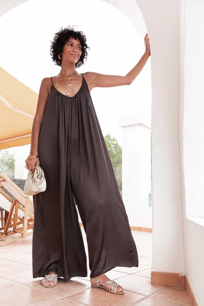CLÉLIE Chocolat - Combinaison Fluide femme