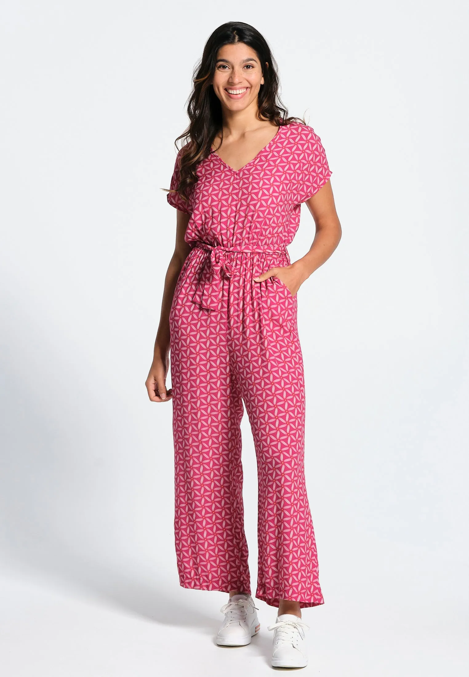 Combinaison femme longue imprimée