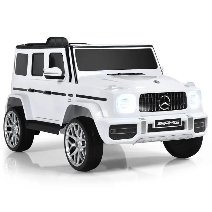 COSTWAY Mercedes-Benz G63 Voiture Électrique 12 V pour Enfants 2 Moteurs, Vitesse Max 5 km-h, Télécommande, Lumières LED, MP3, B