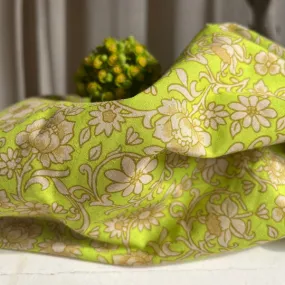 Coupon voile de coton fleurs de Galapagos 130x260  (i12)
