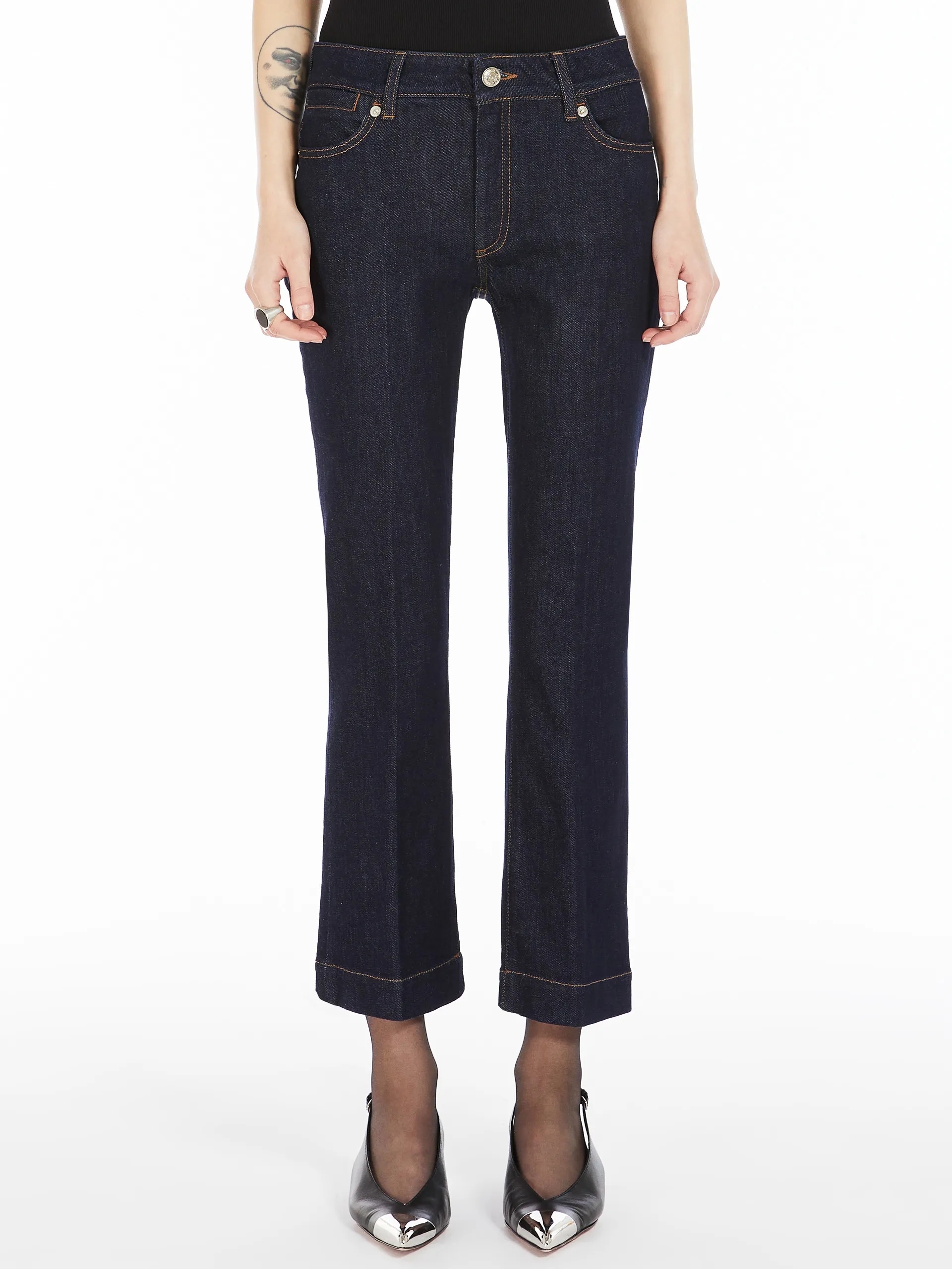 Denim légèrement évasé stretch