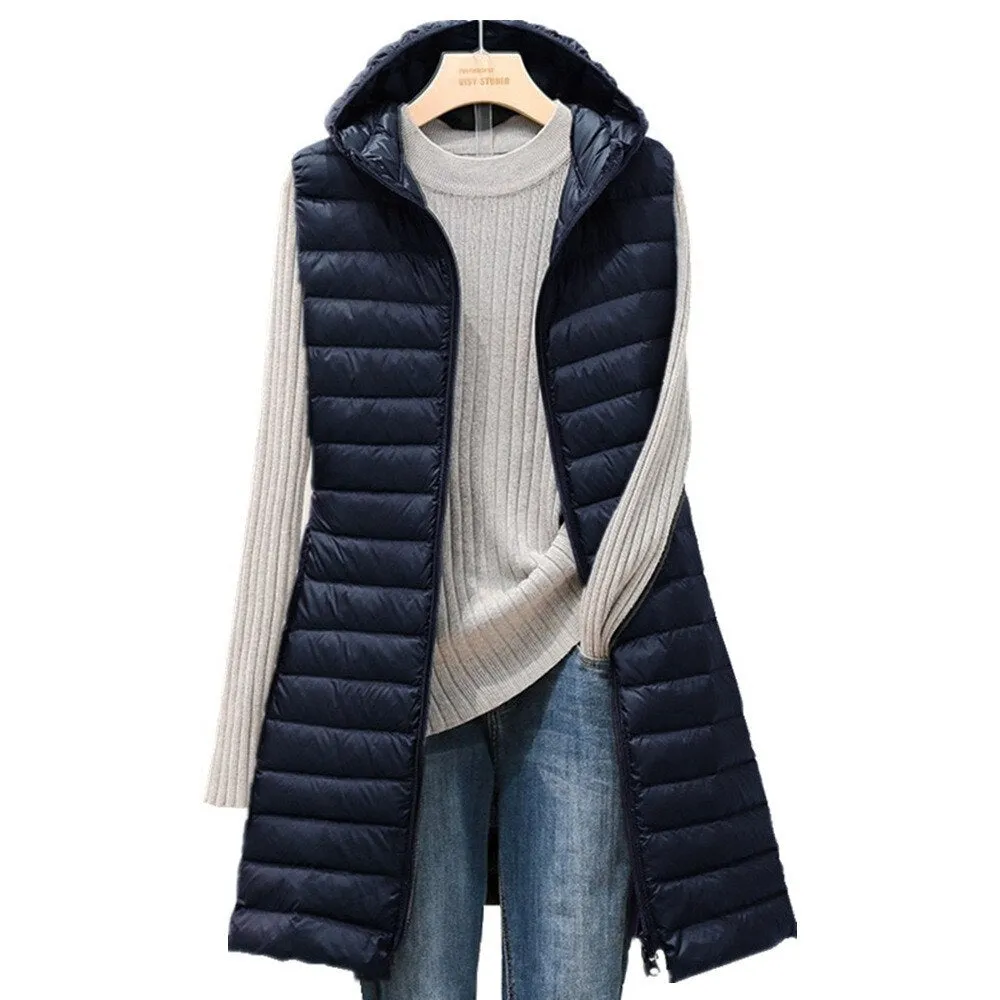 Femmes - Veste d'hiver sans manches - Chaude et Élégante - Veste d'hiv