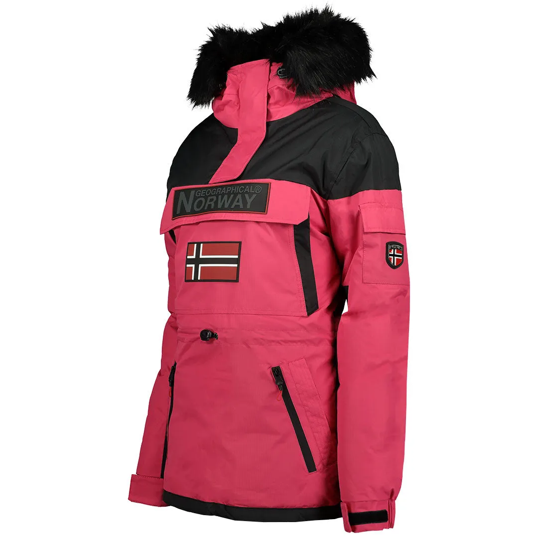 Geographical Norway Bruna Femme - Veste à Capuche Rose Flash