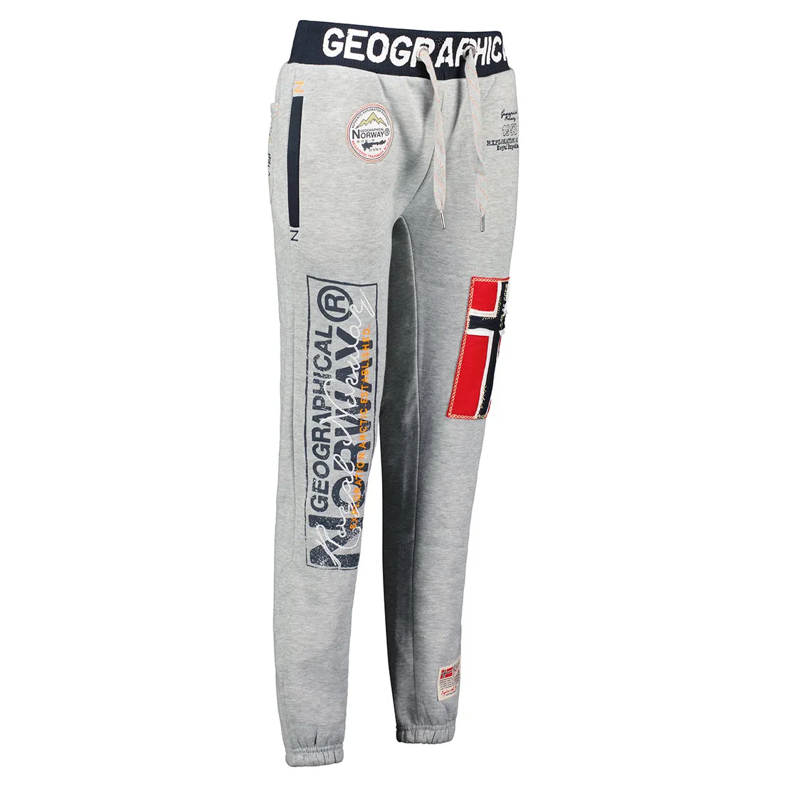 Geographical Norway Myer Femme - Pantalon de jogging bas resserré Gris Clair