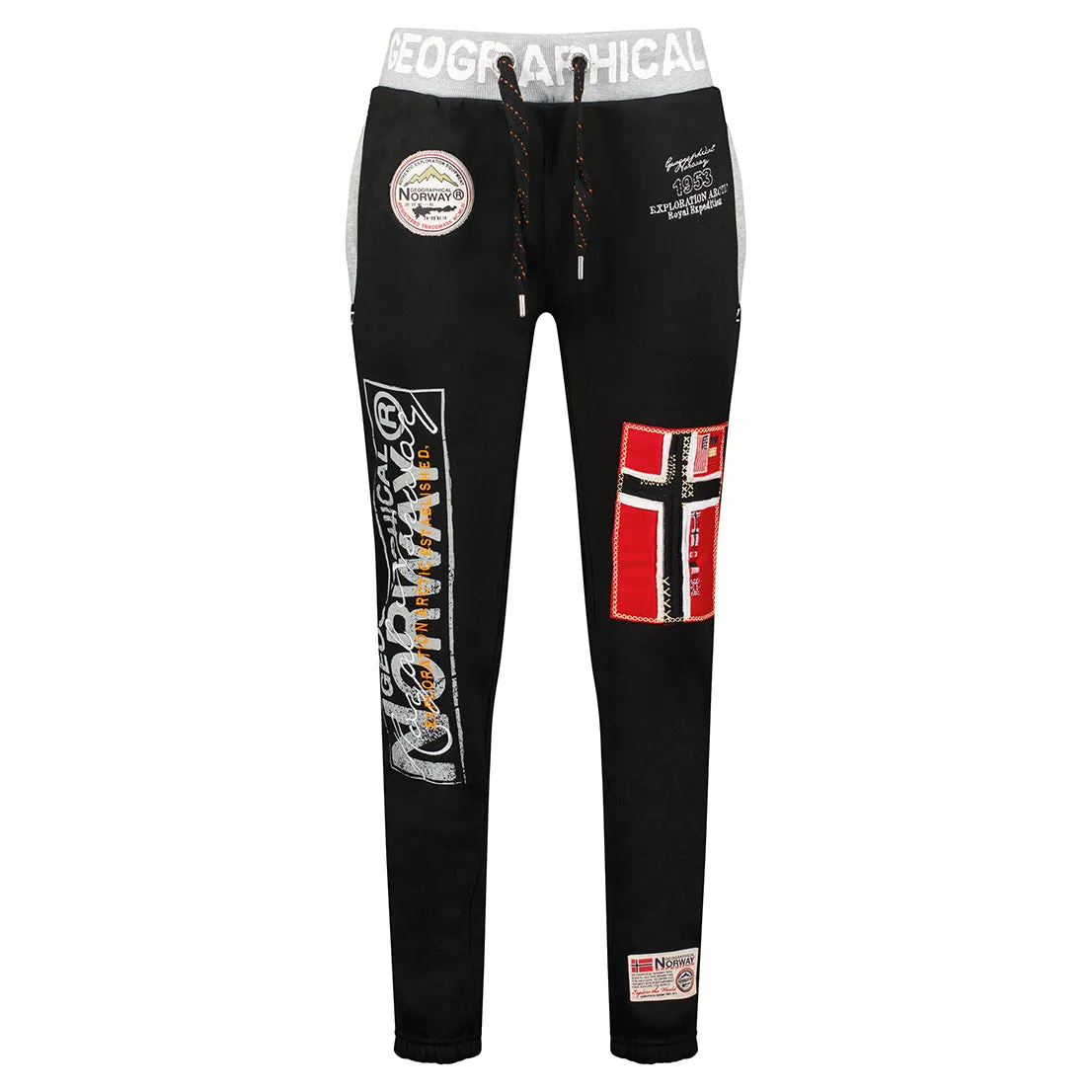 Geographical Norway Myer Femme - Pantalon de jogging bas resserré Noir