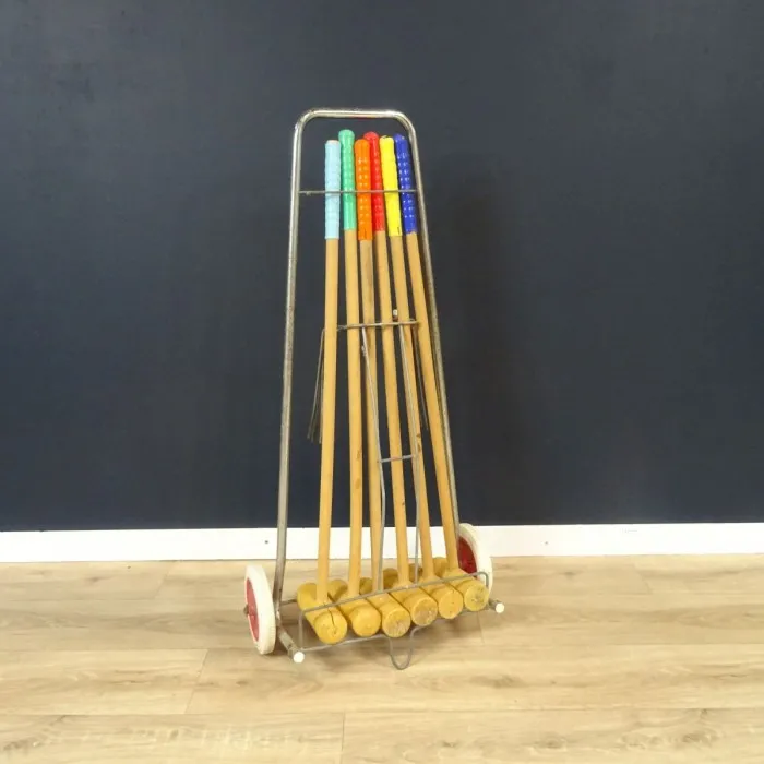 Jeu de croquet de jardin Vintage en bois pour 6 enfants - Le palais des bricoles
