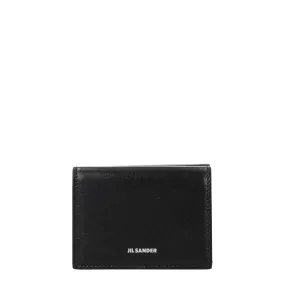 Jil Sander Wallet Men Cuir noir