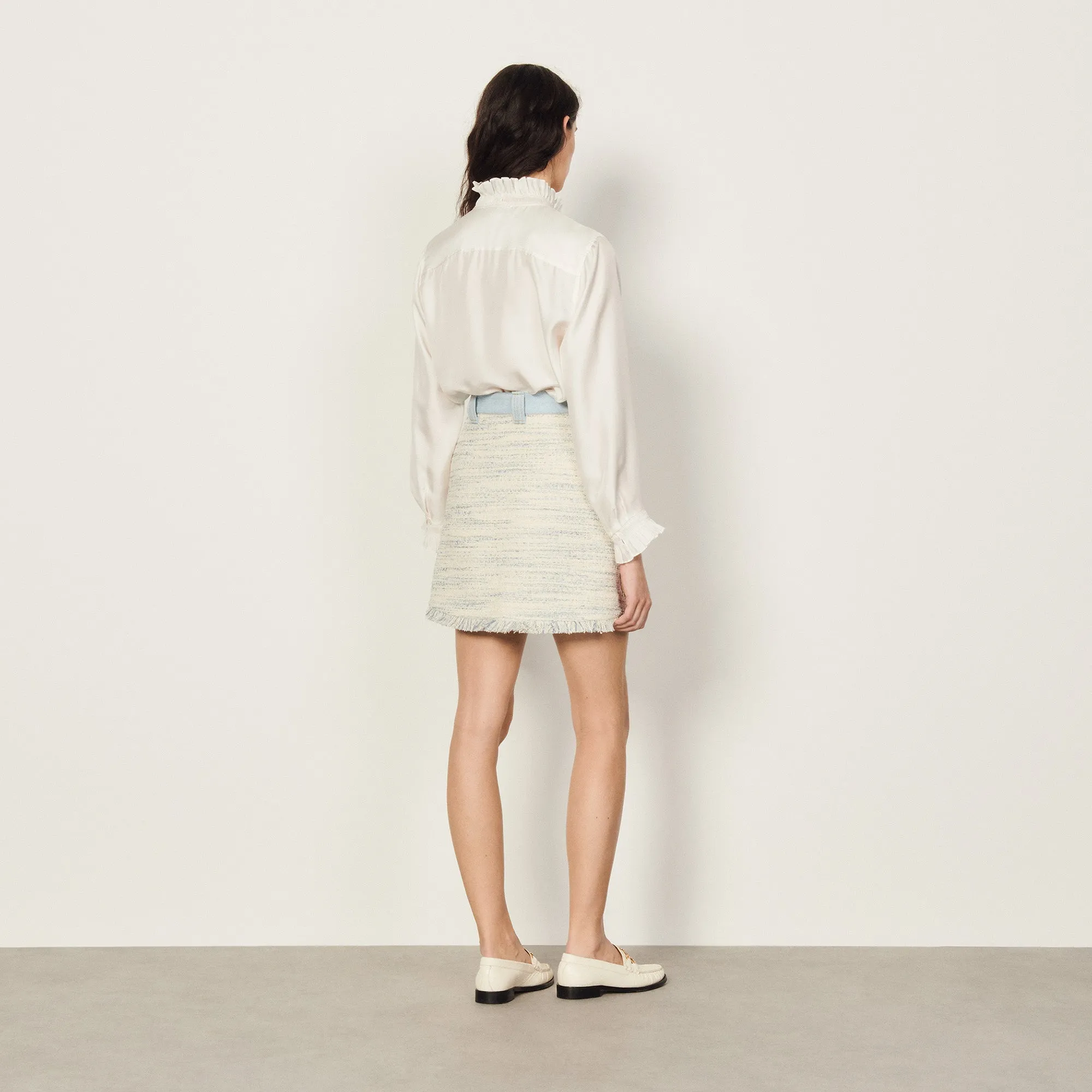 Jupe courte en tweed