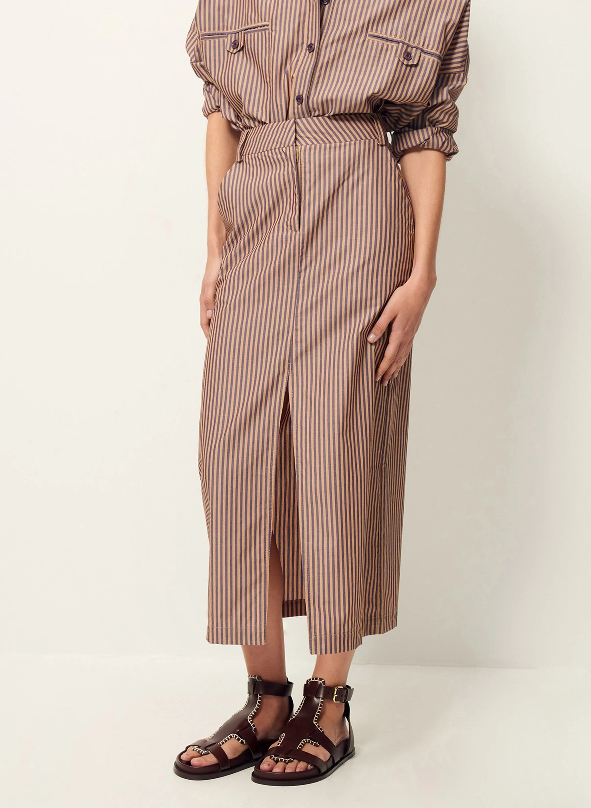 JUPE LONGUE DROITE EN COTON - SESSUN pour FEMME | Printemps