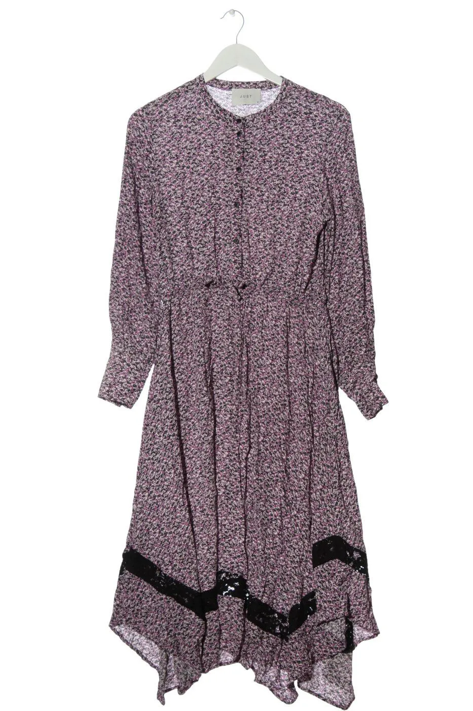 Just Robe à manches longues violet imprimé allover style décontracté