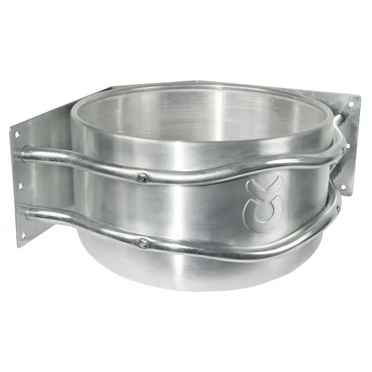 Mangeoire d'angle ronde aluminium - STABLE PRO - Mangeoires à fixer - Equestra