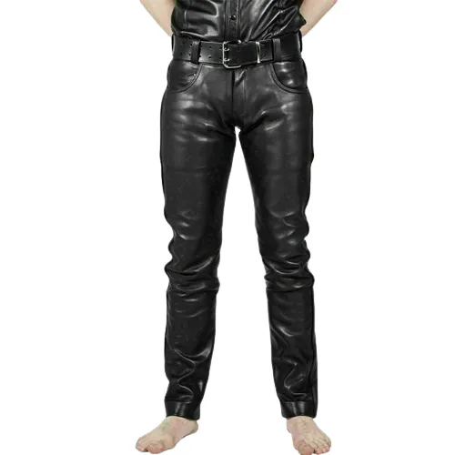 Pantalon cuir moto homme année 70