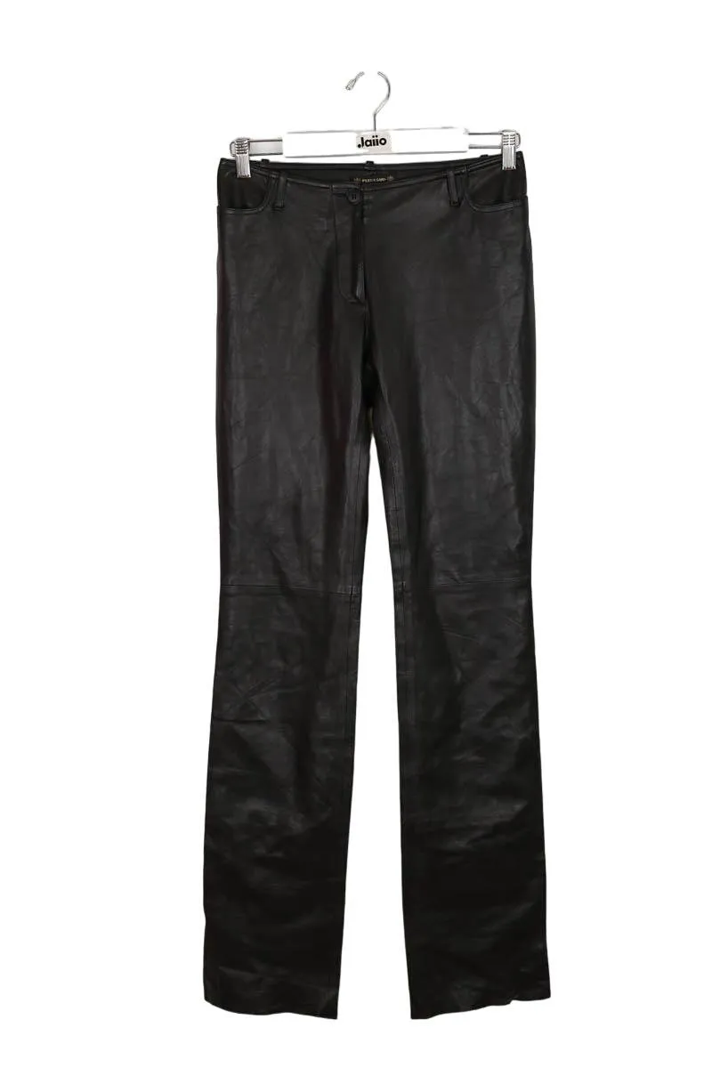 Pantalon droit en cuir