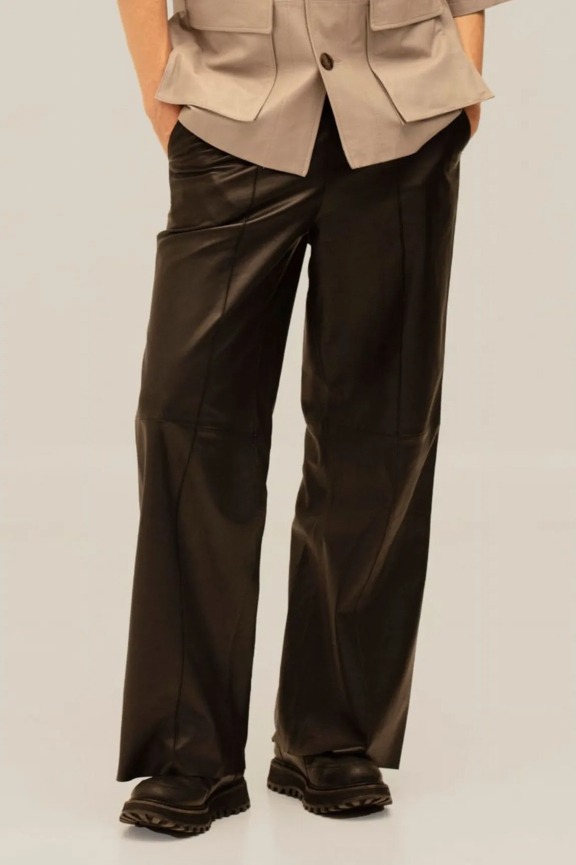PANTALON EN CUIR VAS MIXTE - DEGELIS