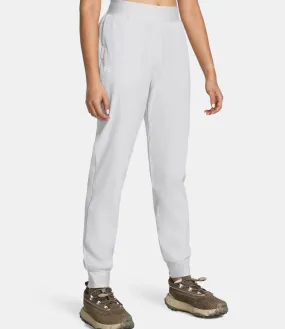 Pantalon femme UA Rival High-Rise Woven - Gris Halo - Under Armour