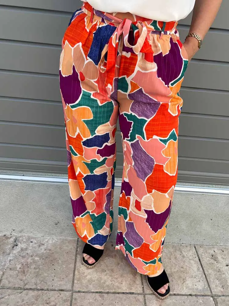 Pantalon fluide orangé AMBOISE - Prêt à porter femme Cléstyle Couleur Orange XXS à 6XL S/M