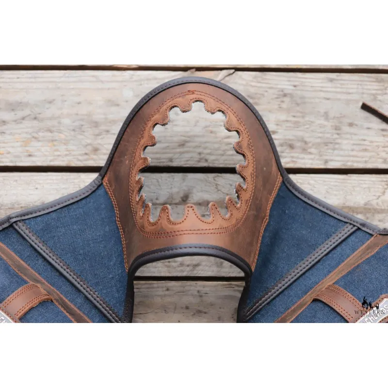 SACOCHE DOUBLE POMMEAU EN DENIM WADE COMANCHEROS