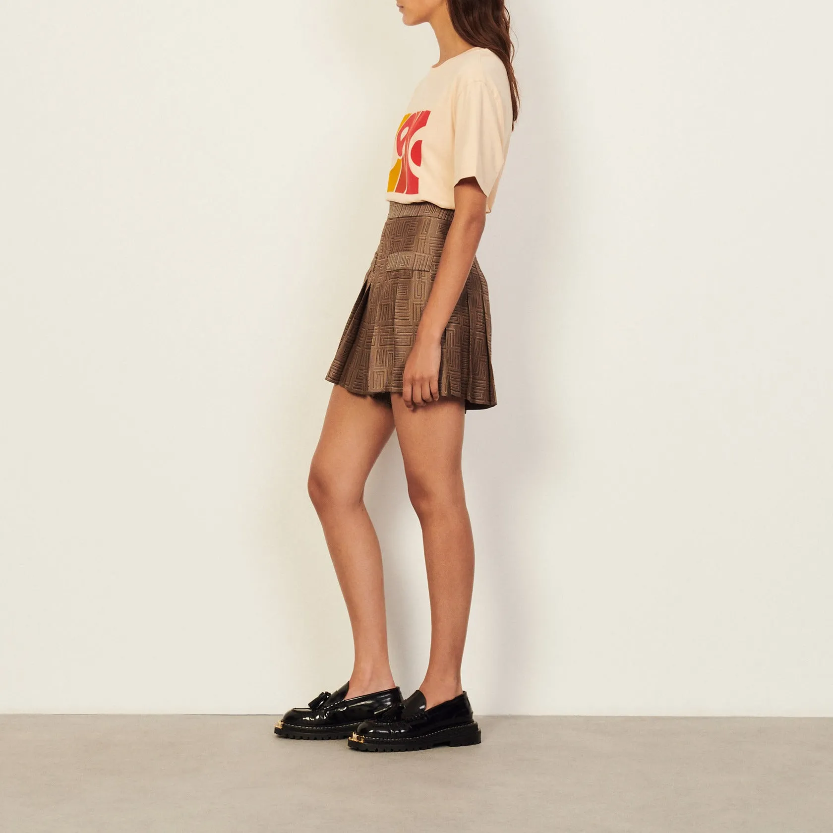 Short jupe en jacquard fantaisie