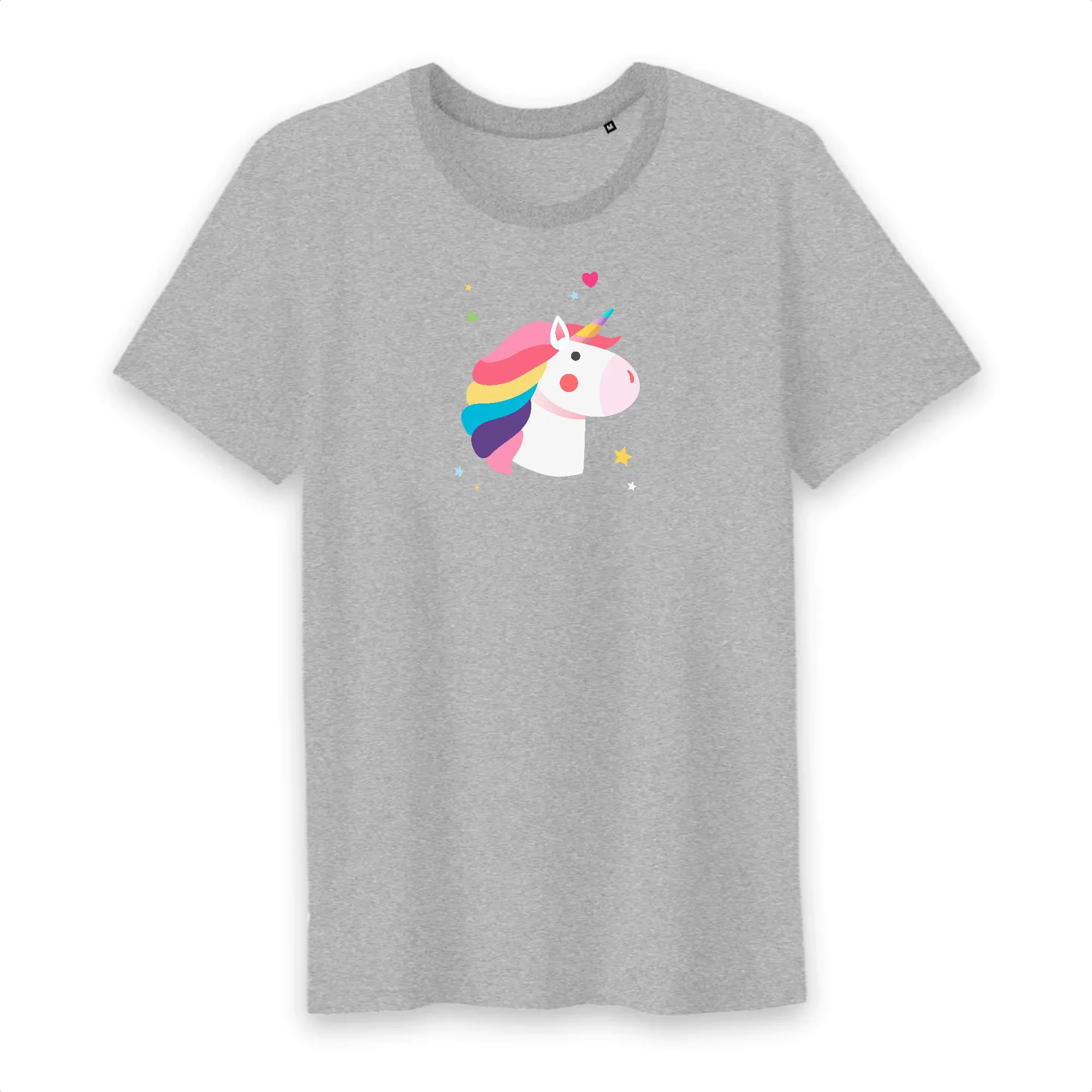 T shirt homme col rond Tête de licorne