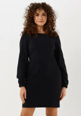 vanilia mini robe ribbed square mini bleu foncé