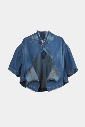 Veste boléro en jean upcyclé