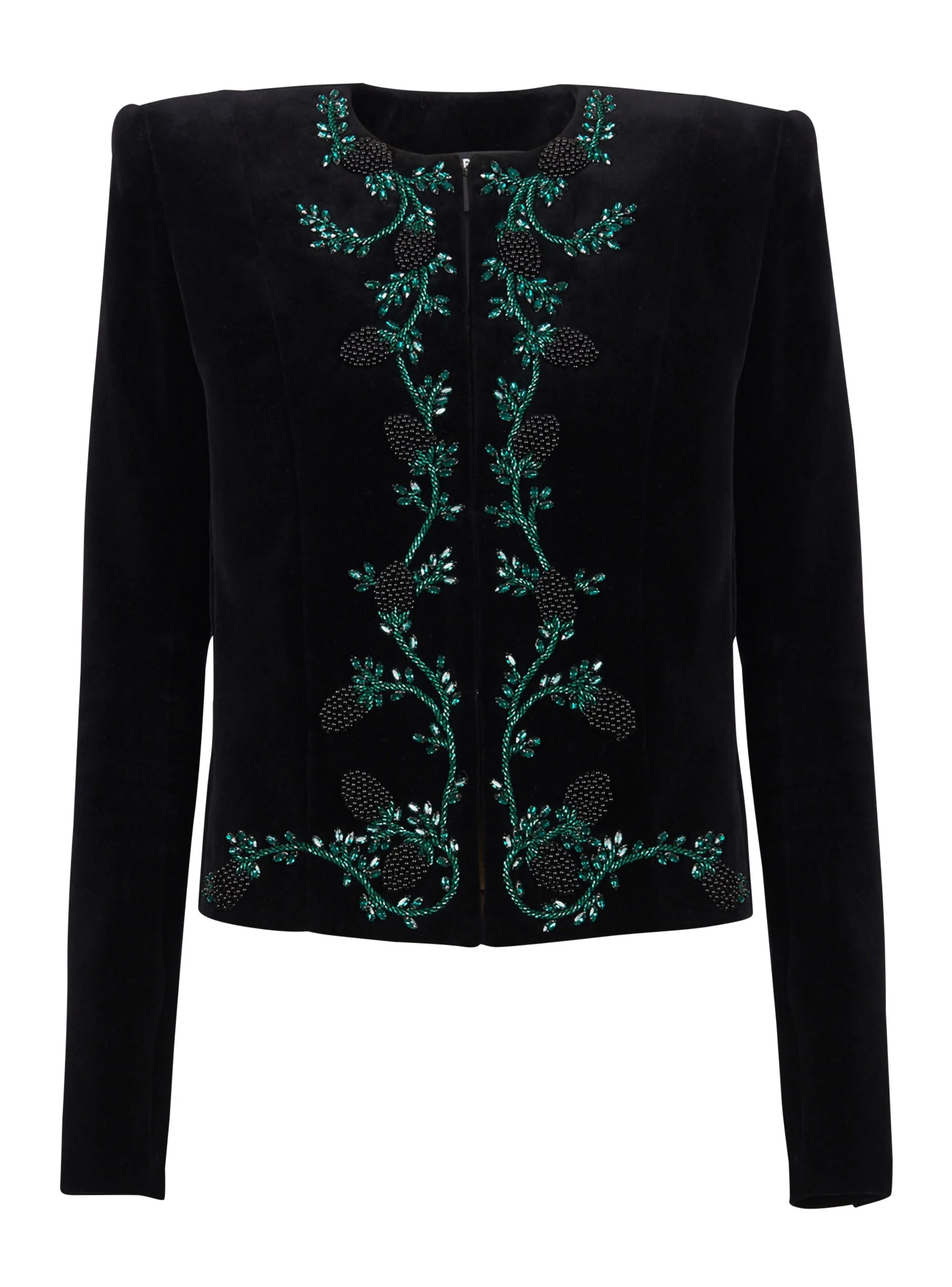 VESTE EN VELOURS BRODé MûRE - BALMAIN pour FEMME | Printemps