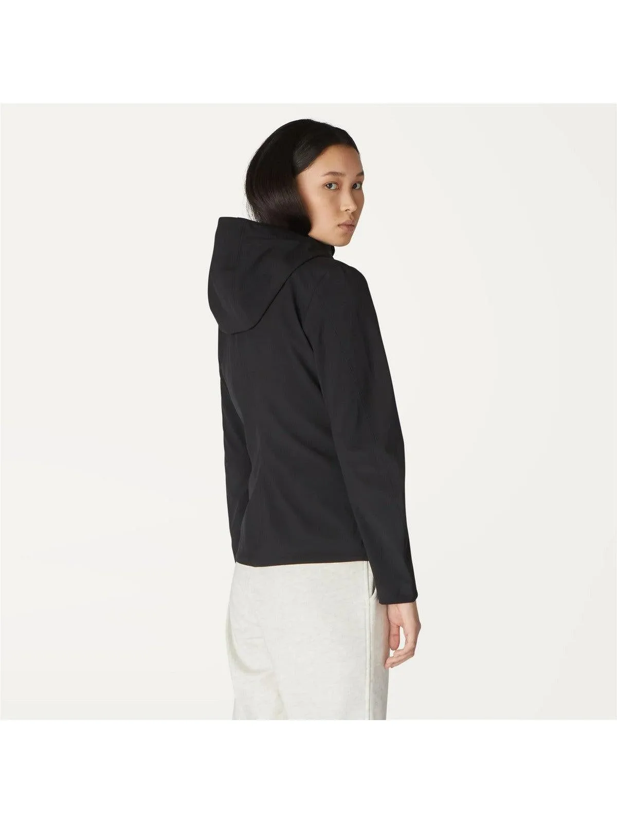 Veste Femme K-WAY Lil jersey contrecollé K007LU0 Noir